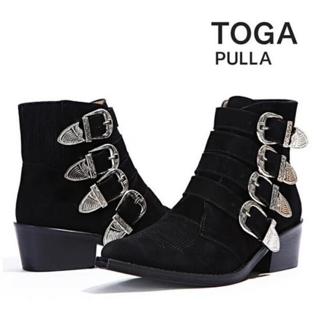 토가풀라 블랙 스웨이드 부츠 235