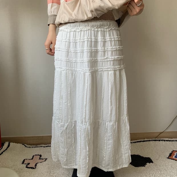 frill maxi skirt