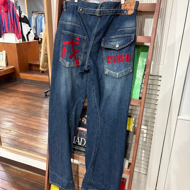 Evisu 에비수 재팬 자수 엔지니어드 데님팬츠 36