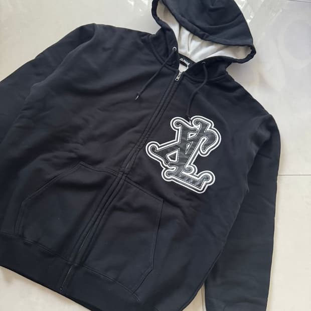 PATCHED THERMAL ZIP UP HOODIE 로고 후디