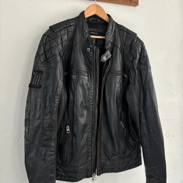 Harley Davidson 할리데이비슨 블랙 가죽 라이딩 기어 자켓