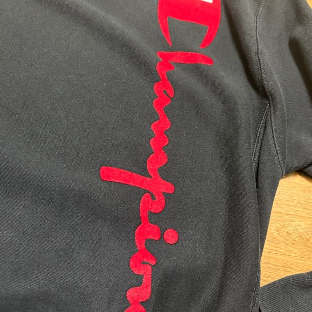 챔피온 빅로고 맨투맨 블랙