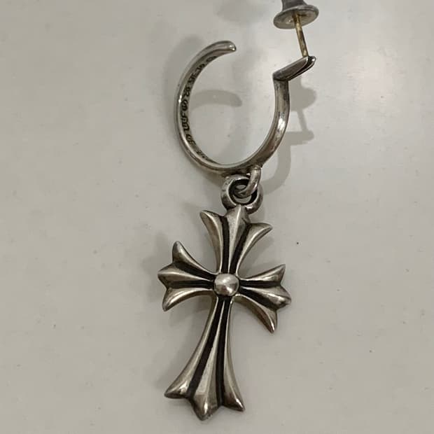 [OS] 크롬하츠 타이니 CH 크로스 후프 이어링 귀걸이 귀고리