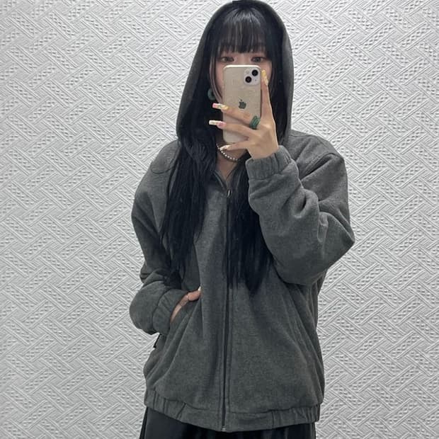 퓨마 캐주얼 빈티지 오버핏 후리스 후드집업 M C13975