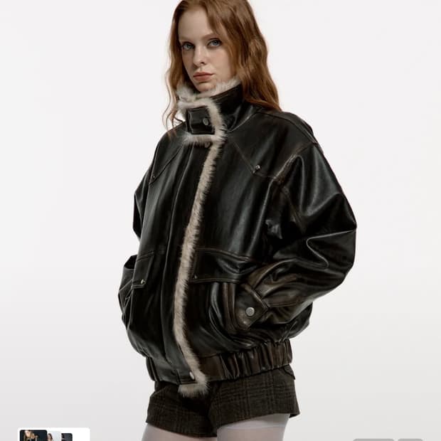 [M] 러프넥 무스탕