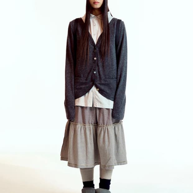 코이세이오 레이어드 셔츠 가디건 그레이