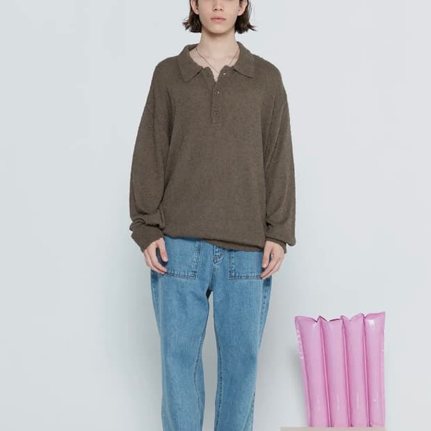 플라스틱프로덕트 폴로 니트 브라운