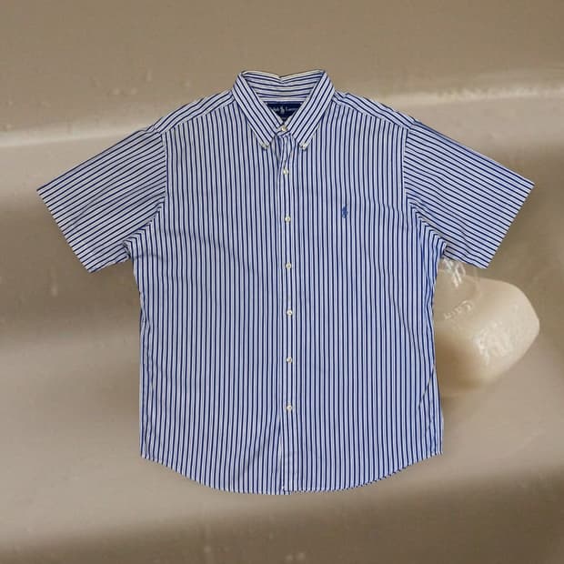 폴로랄프로렌 스트라이프 반팔 셔츠 (Man XL)
