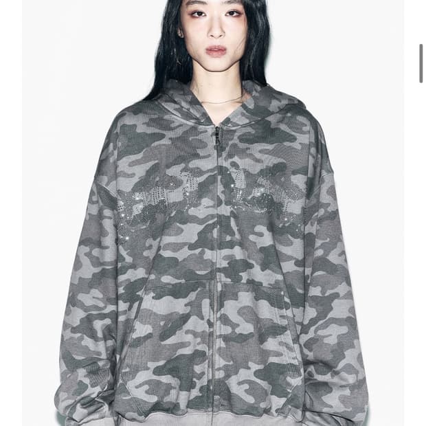 yeel 카모 집업 오버사이즈