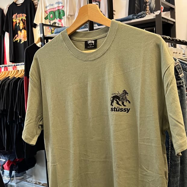 [S,실측XL]스투시 Rasta Lion Logo 반팔티 데드스탁