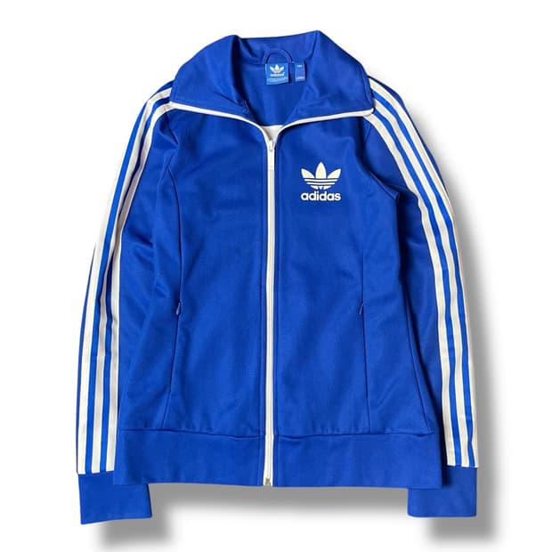 아디다스 빅로고 유로파 트랙탑 블루 져지 90