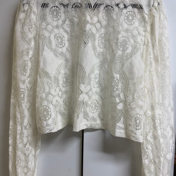 ZARA 자라 화이트 레이스 블라우스 S