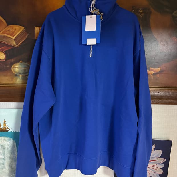 (새상품)자라 x aaron levine 테이프 지퍼넥 스웨트셔츠