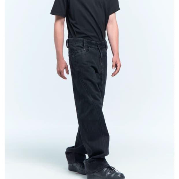 플라스틱 프로덕트 mpa drift denim pants black L