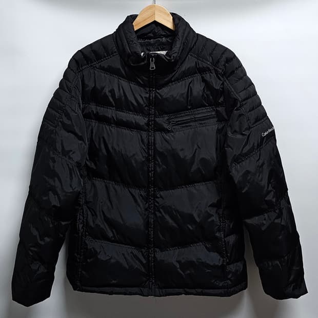캘빈클라인 블랙 다운 패딩점퍼 M