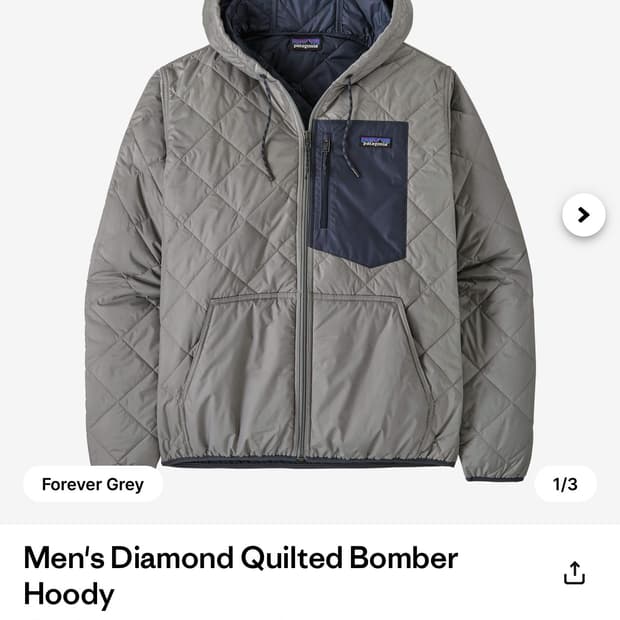 25fw 파타고니아  다이아몬드 퀼티드 보머 후드 자켓 L