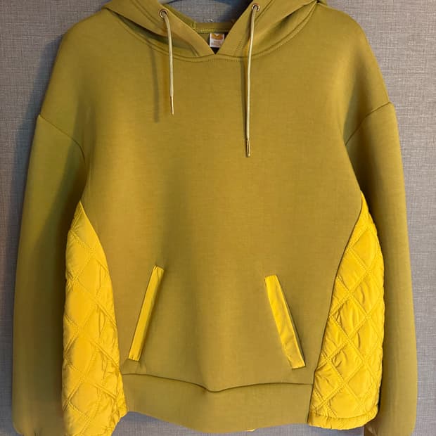 DOS DIOSAS 머스타드 퀼팅 후드티 JAPAN