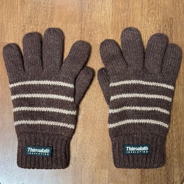Thinsulate wool stripe glove