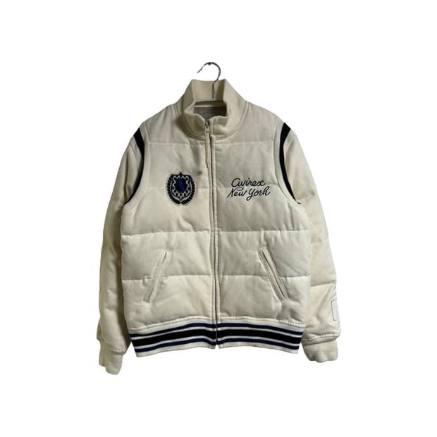 아비렉스 뉴욕 로고 다운 패딩 자켓