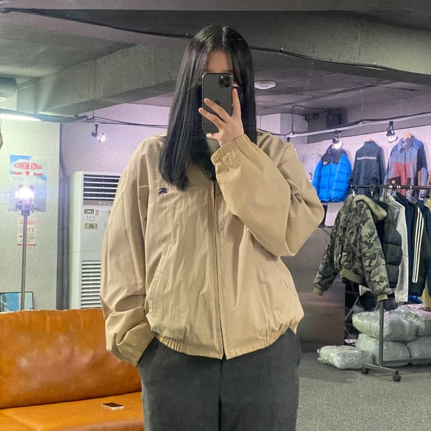 버버리 베이지 클래식 블루종 자켓 B3763