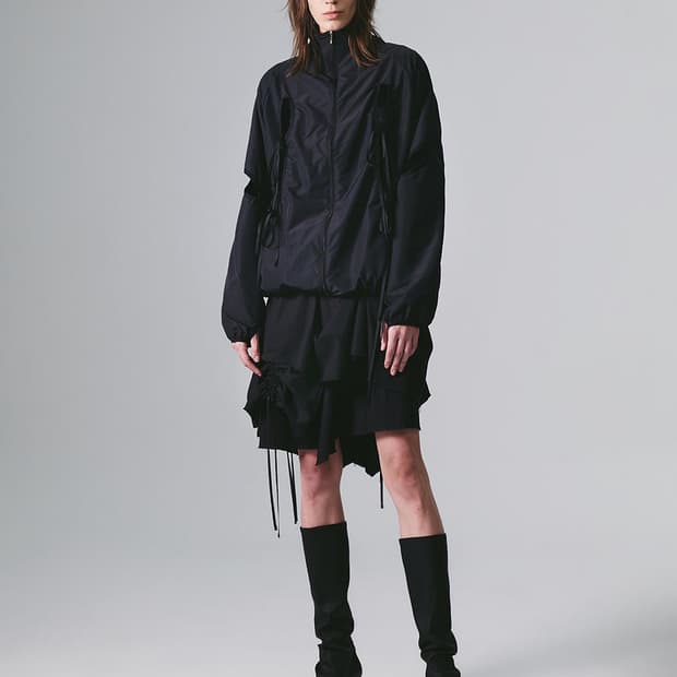 [ONE SIZE] 나체 컷 아웃 윈드 브레이커 자켓 블랙