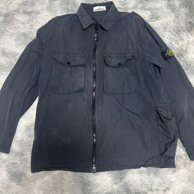 스톤아일랜드 한정판 오버셔츠 블랙 xxl