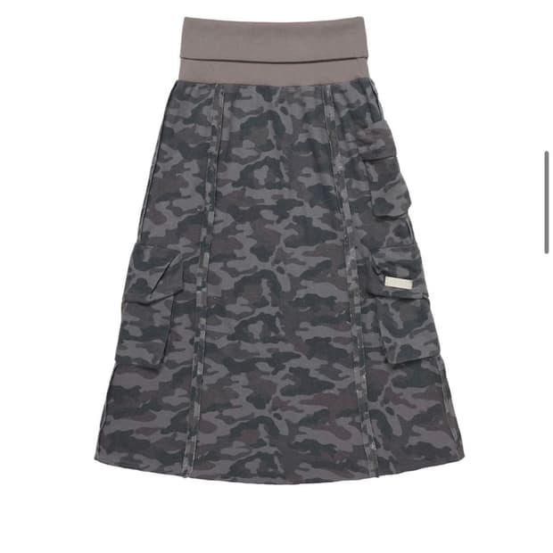 yeel 카고스커트 cargo cubic maxi skirt camo