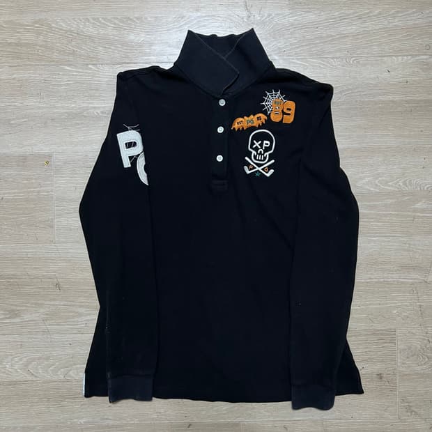 파리게이츠 여성 골프웨어 자수로고 터틀넥 긴팔 카라티 [블랙] 0사이즈