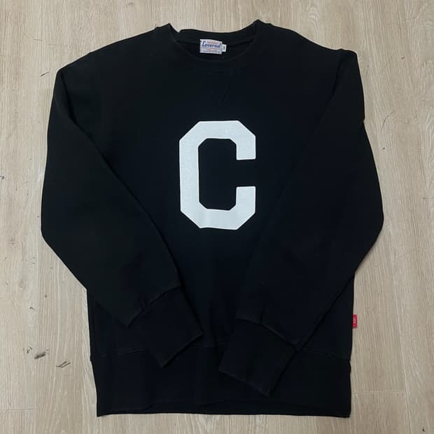 커버낫 C 빅로고 넘버링 기모 맨투맨 티셔츠 [블랙] M/95