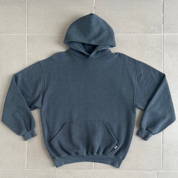 90s 빈티지 러셀 후드 다크그레이 L