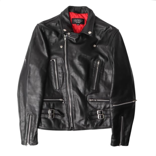 Horn works jpn 카우레더 라이더 바이커 자켓