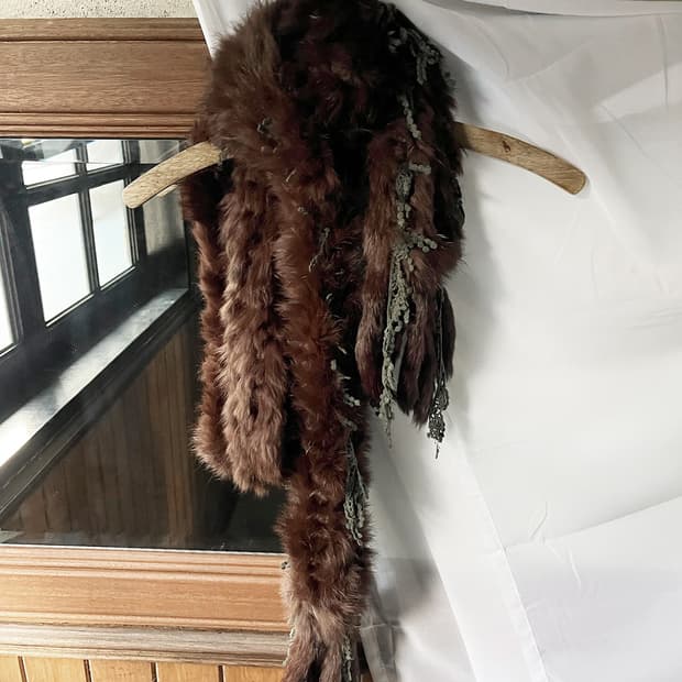 FRANCHE LIPPEE mixed fur long muffler