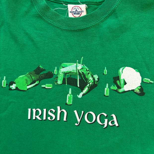 00s irish yoga 티셔츠 아이리쉬 요가 유머 티