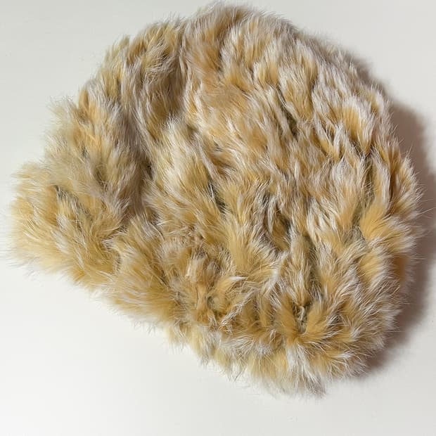 vintage fur beanie