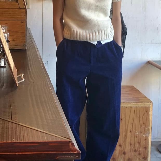 더바넷 Furrow Coduroy Pants_Blue