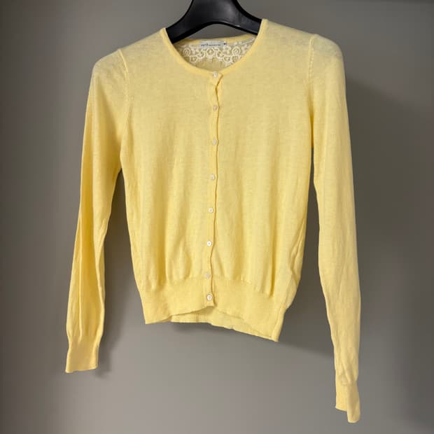 Earth music&ecology yellow cardigan M