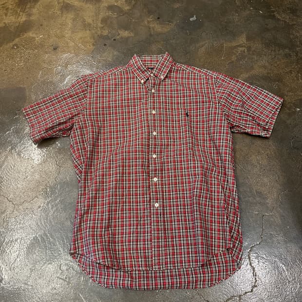 POLO 폴로 랄프로렌 체크 반팔 셔츠 M