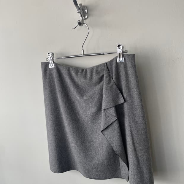 vintage Paule Ka wool frill mini skirt