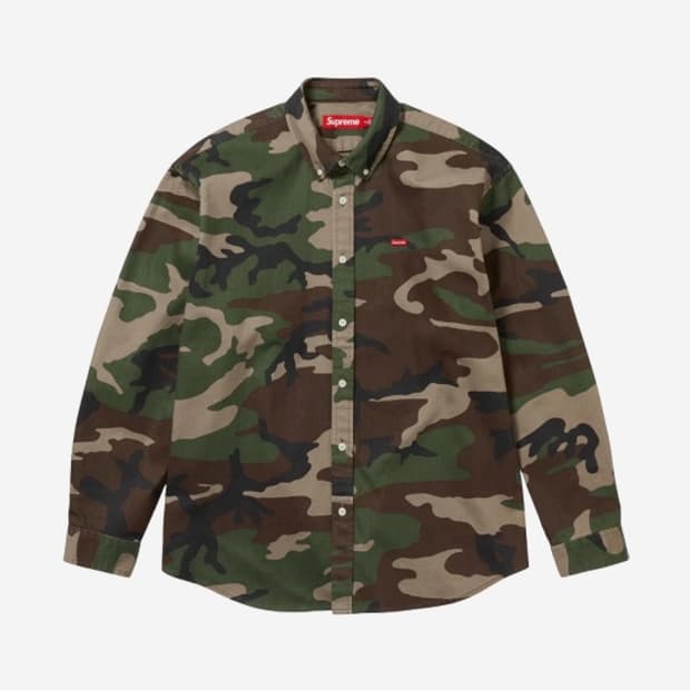 [Supreme][새상품] 스몰 박스 데님 셔츠 우드랜드 카모 25FW 