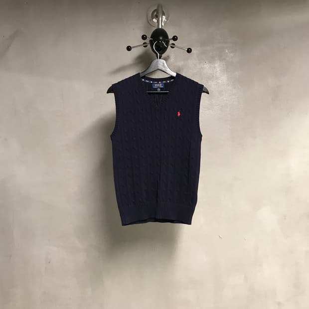 폴로 랄프로렌 케이블 니트 베스트 네이비 L14-16(W) 