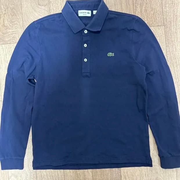 [3(M)] 라코스테 몽테뉴 홍콩 리미티드 긴팔 카라티 네이비