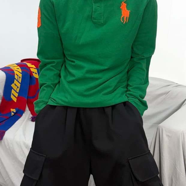 폴로 랄프로렌 그린 빅포니 긴팔 pk XL