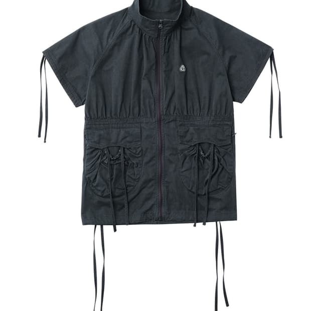 코이세이오 셔링 포켓 자켓 차콜 반팔 반팔티 coyseio