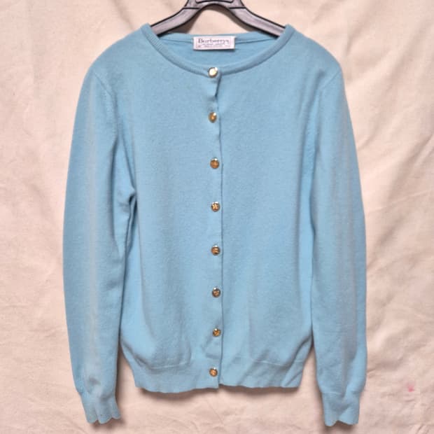 버버리 여성 울 가디건