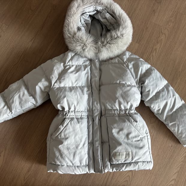 새상품급 온앤온 사가퍼 패딩 연그레이 55