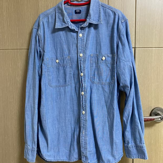 [UNIQLO] 유니클로 샴브레이 워크셔츠 L사이즈