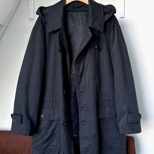 Soft fabric 2way linner mil coat