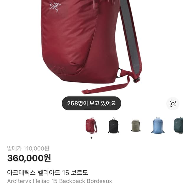 아크테릭스 헬리아드 15 보르도 