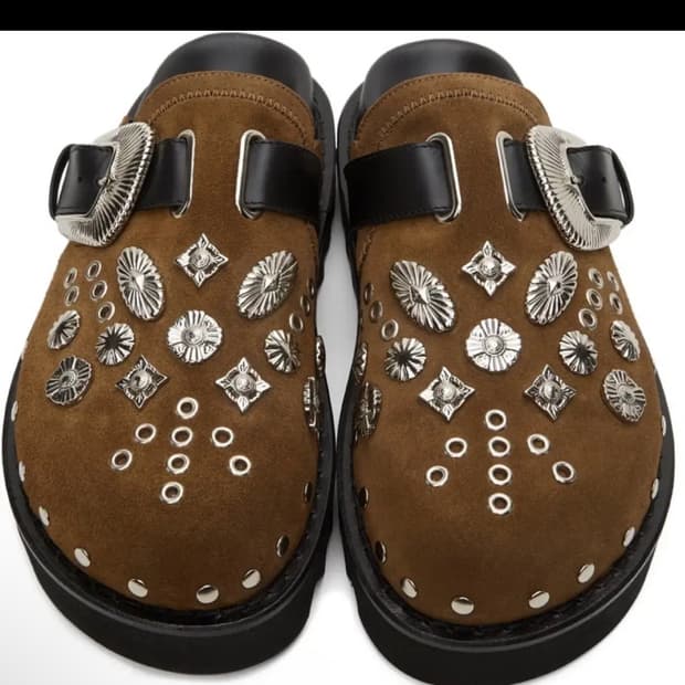 토가 비빌리스 스웨이드 뮬 SaBot 로퍼 브라운 43