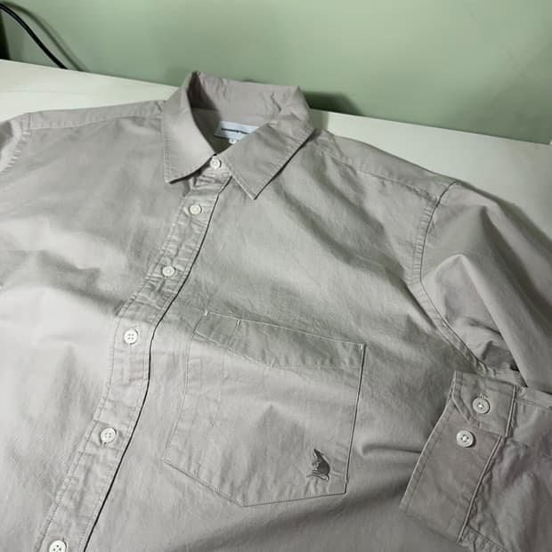L-XL 에스피오나지 파스텔그레이 오버핏 옥스퍼드 셔츠 남방